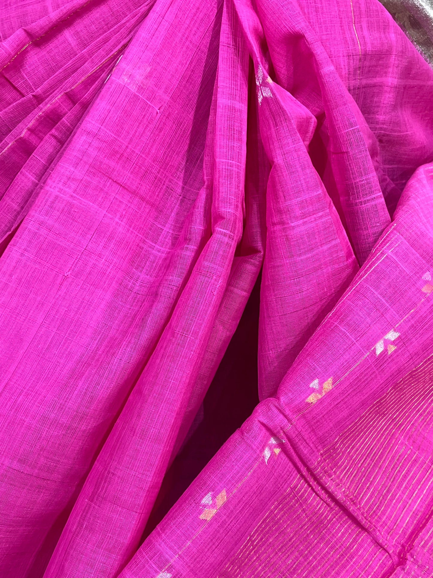RANI PINK PURE HANDLOOM PONDRU KHADI SAREE