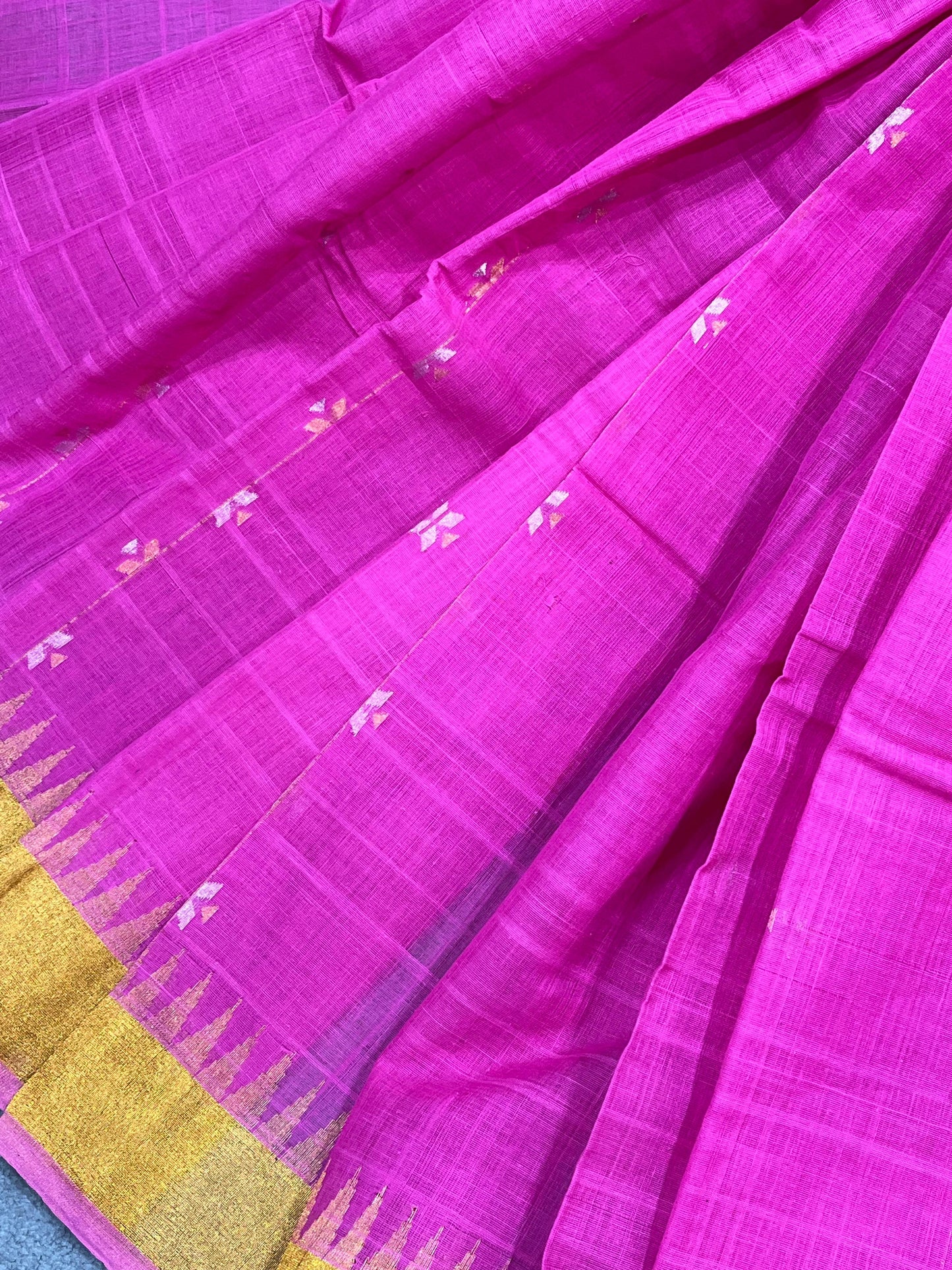 RANI PINK PURE HANDLOOM PONDRU KHADI SAREE