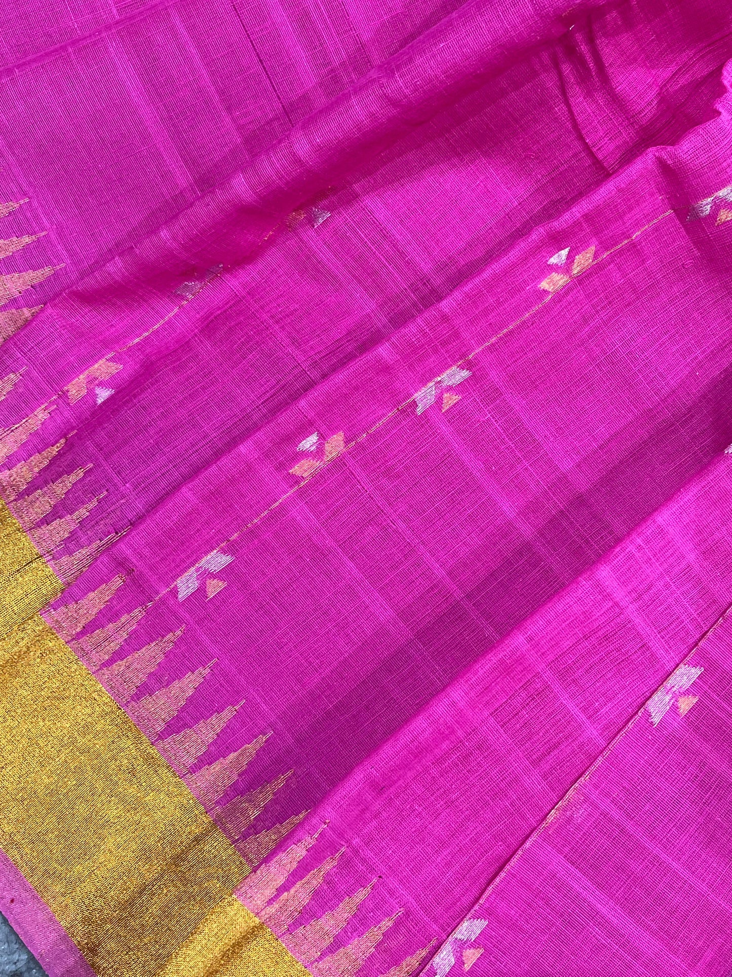 RANI PINK PURE HANDLOOM PONDRU KHADI SAREE