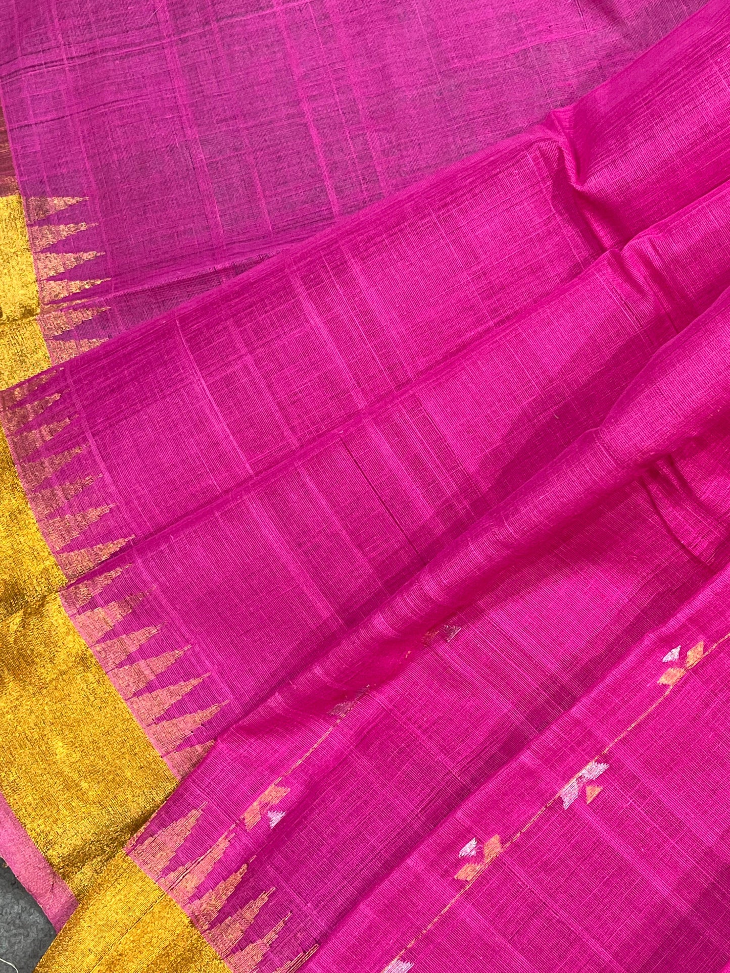 RANI PINK PURE HANDLOOM PONDRU KHADI SAREE