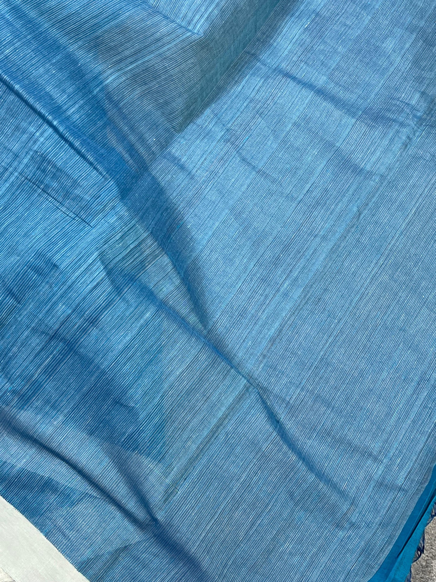BLUE PURE HANDLOOM PONDRU KHADI SAREE