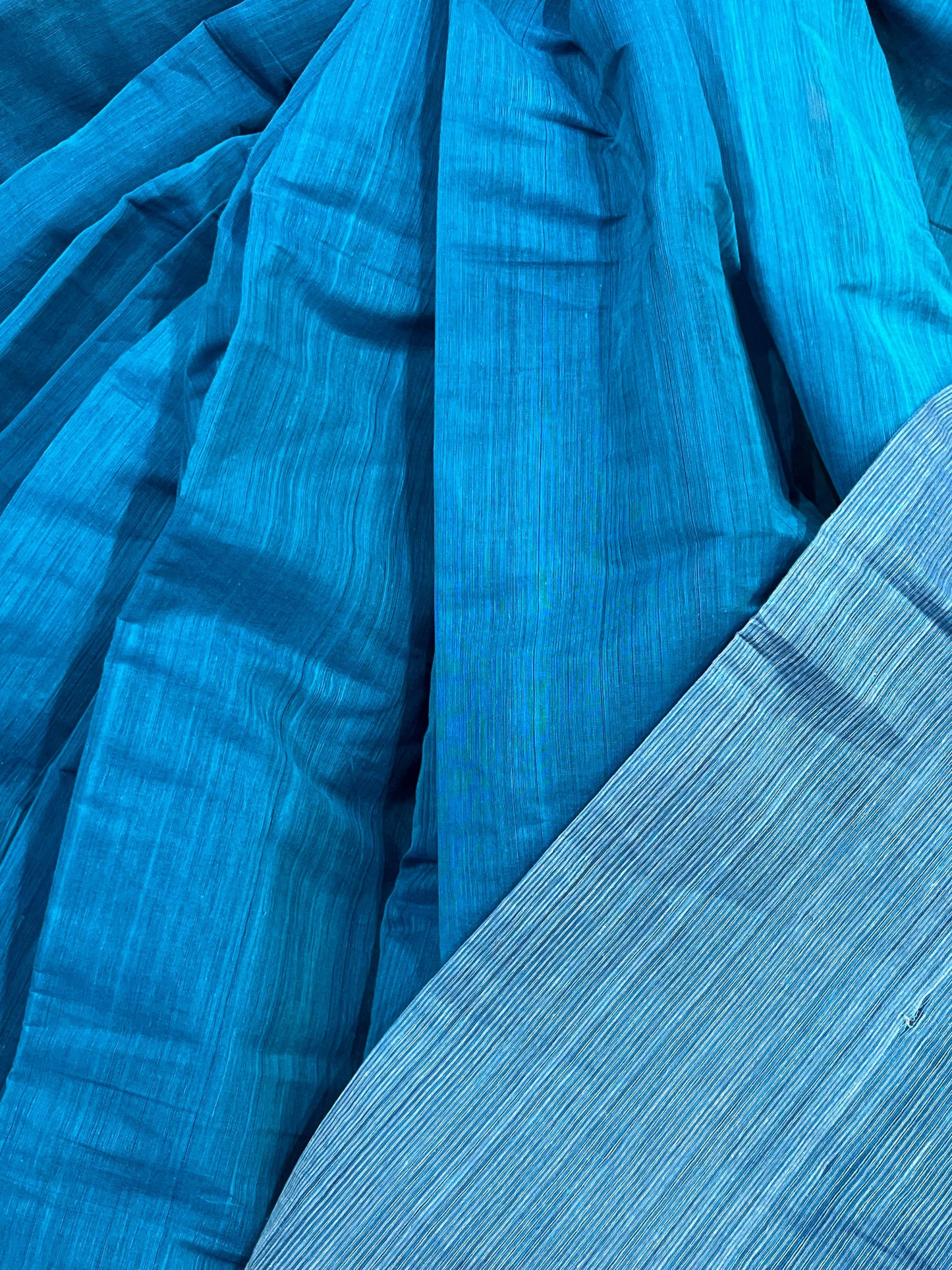 BLUE PURE HANDLOOM PONDRU KHADI SAREE