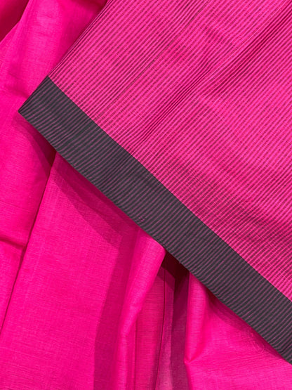 PINK PURE HANDLOOM PONDRU KHADI SAREE
