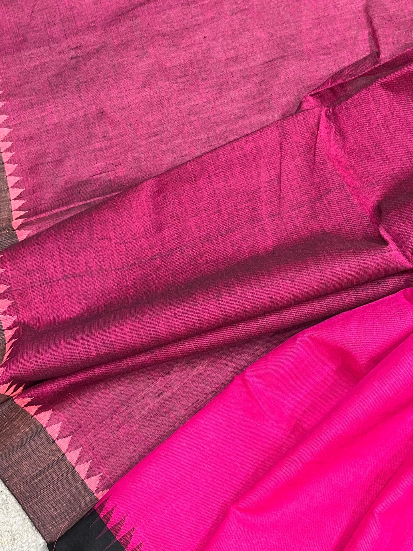 PINK PURE HANDLOOM PONDRU KHADI SAREE