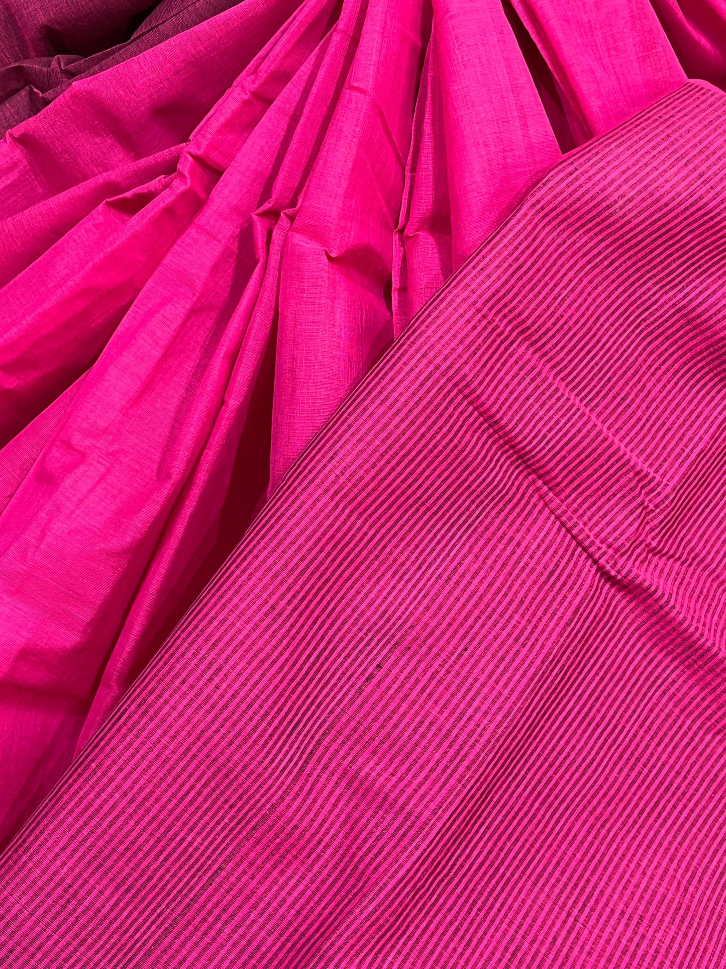 PINK PURE HANDLOOM PONDRU KHADI SAREE