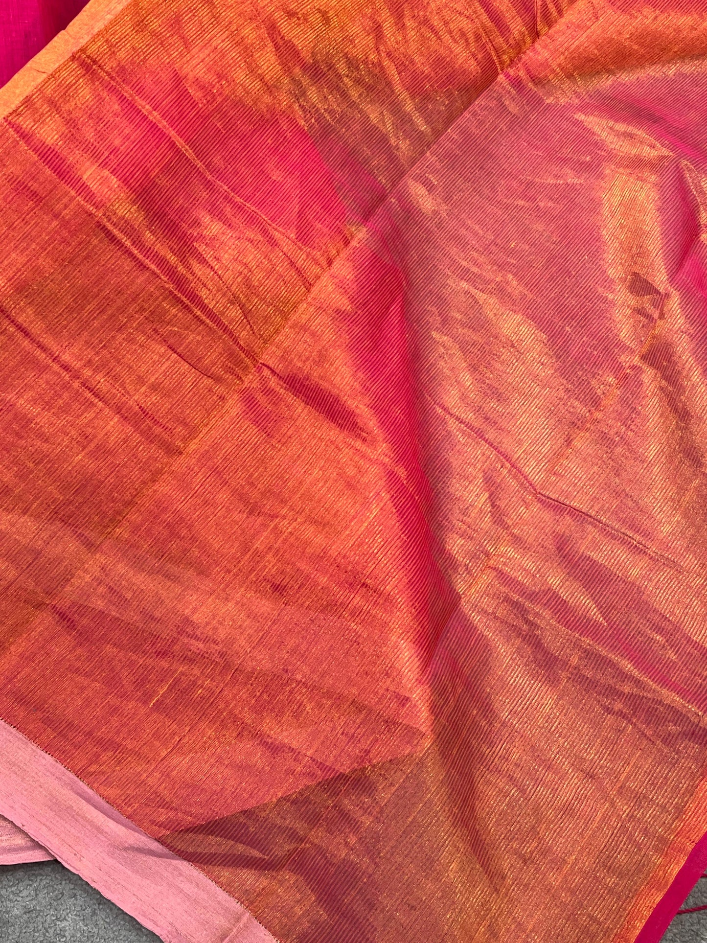 PINK PURE HANDLOOM PONDRU KHADI SAREE