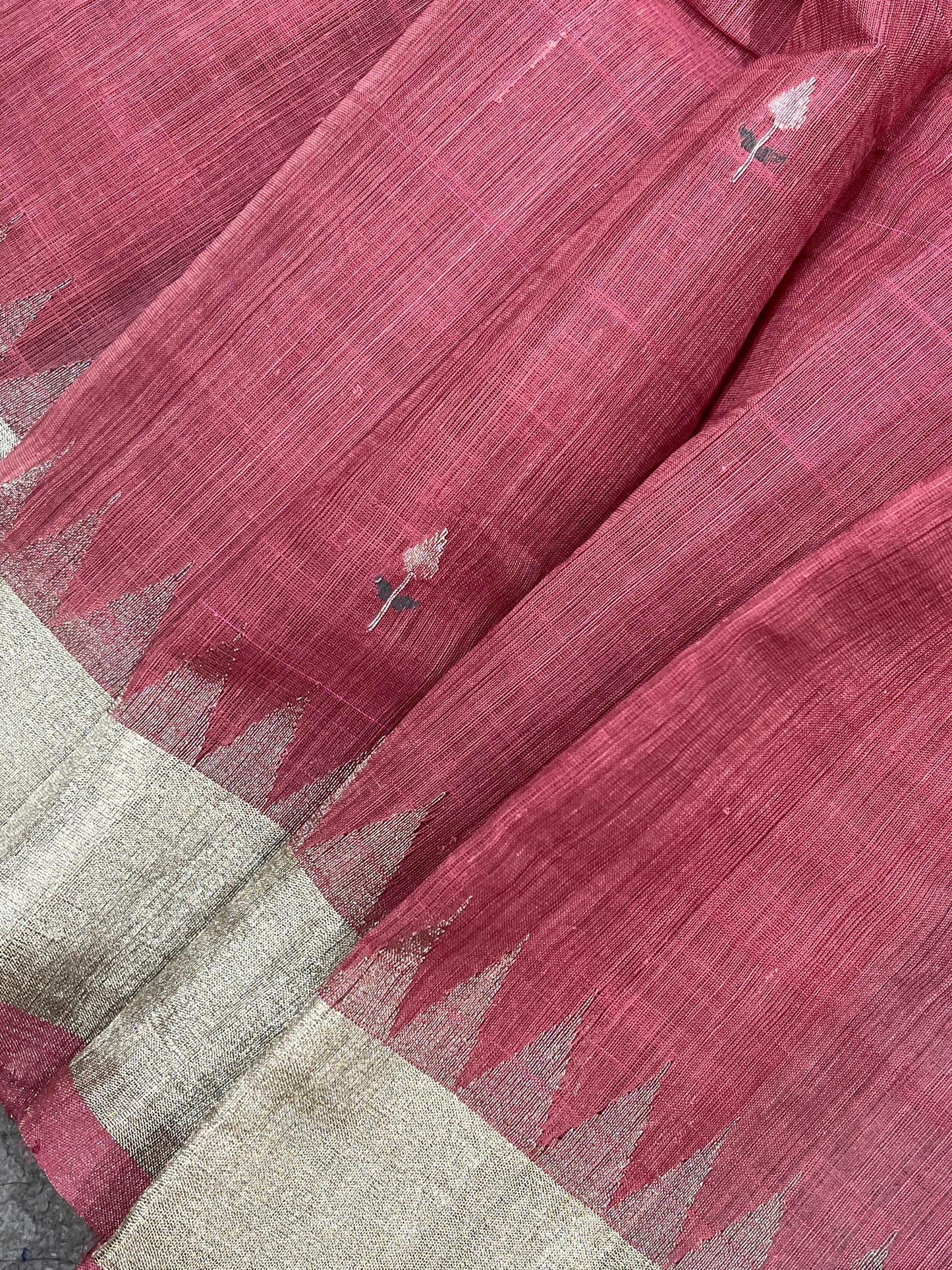 WINE MAROON PURE HANDLOOM PONDRU KHADI SAREE