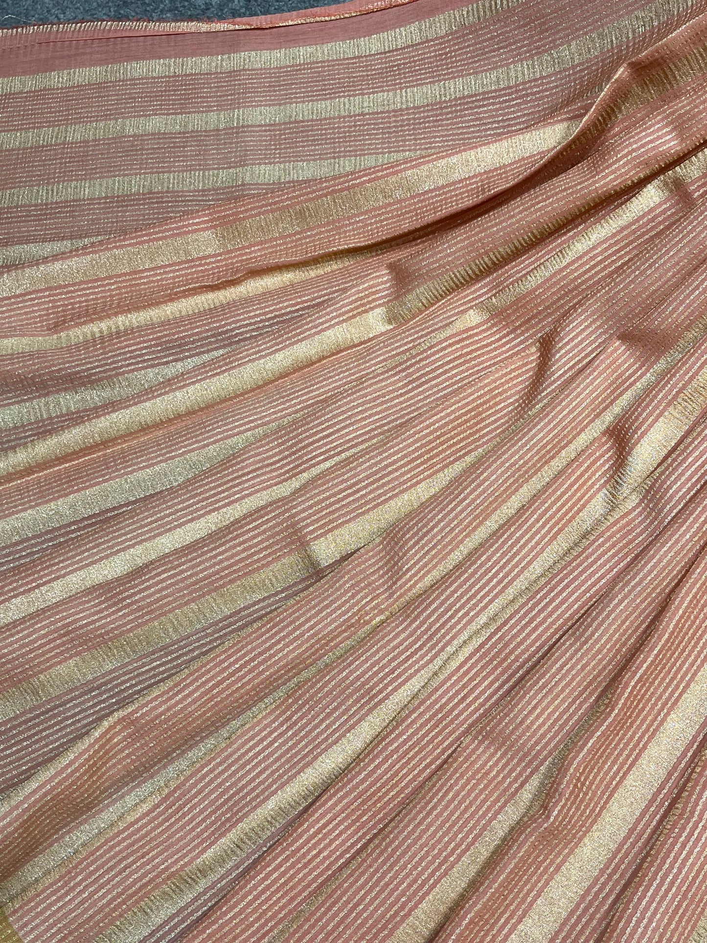 PINK AND GOLDEN YELLOW PURE HANDLOOM MOONGA BANARASI SAREE