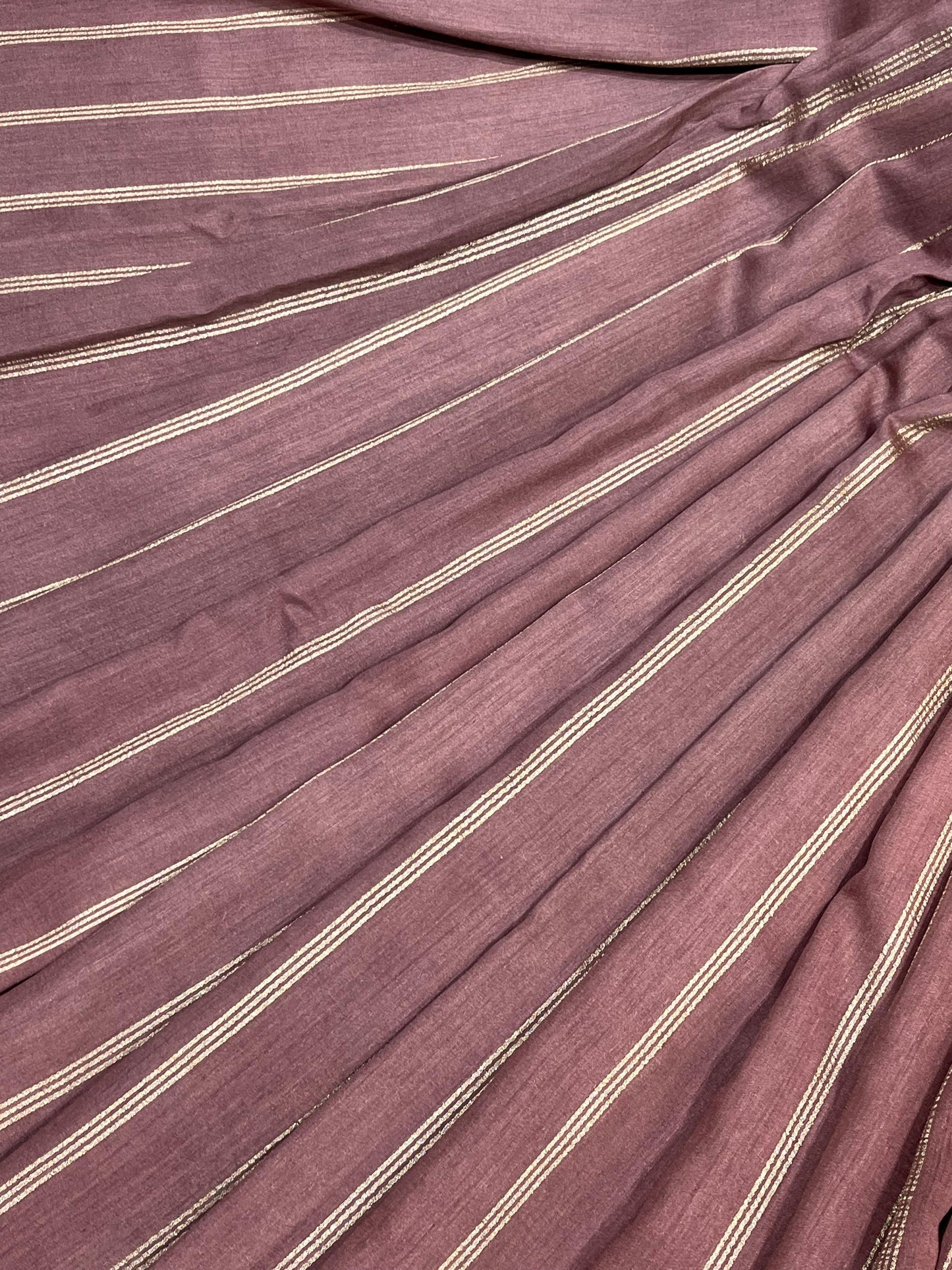 DUSTY MAUVE AND PINK PURE HANDLOOM MOONGA BANARASI SAREE