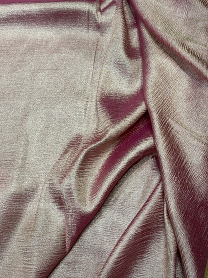 BURNT ORANGE AND MAGENTA PURE HANDLOOM MOONGA BANARASI SAREE