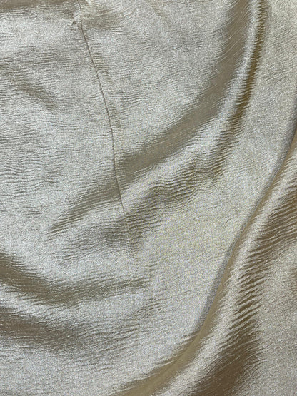 MUSTARD YELLOW AND IVORY PURE HANDLOOM MOONGA BANARASI SAREE