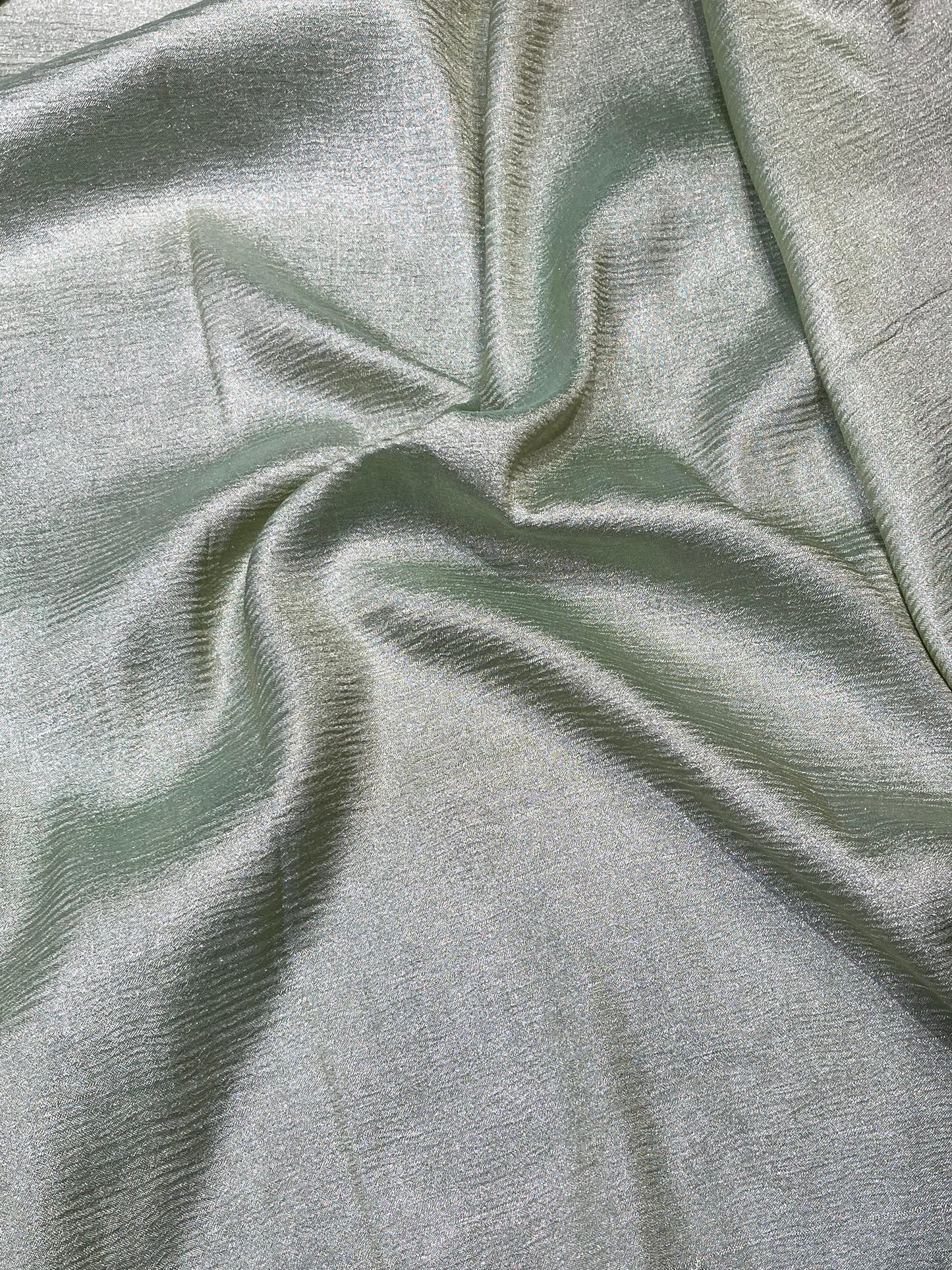 OLIVE GREEN LIME AND AQUA BLUE PURE HANDLOOM MOONGA BANARASI SAREE