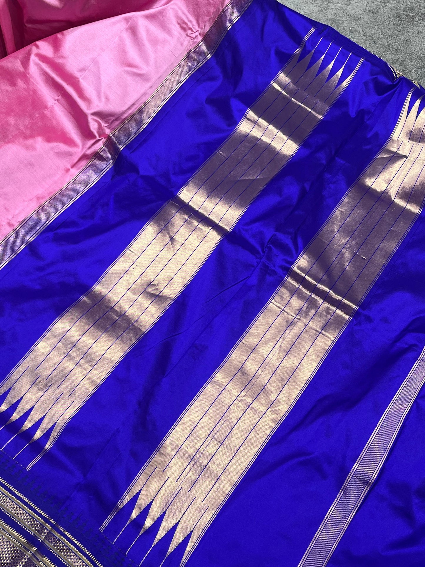 PINK SILK PURE HANDLOOM IRKAL SAREE