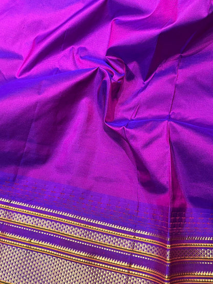 YELLOW SILK PURE HANDLOOM IRKAL SAREE