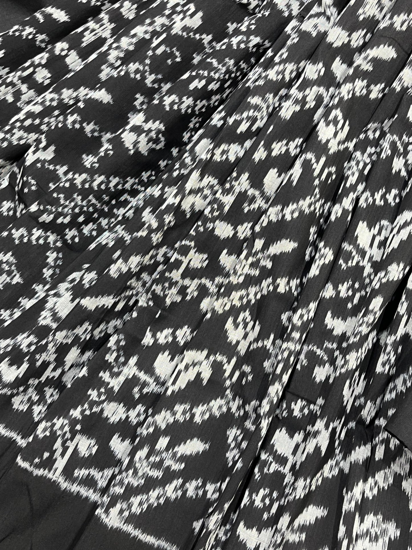 BLACK LINEN PURE HANDLOOM IKKAT SAREE