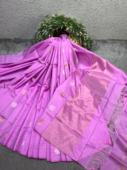 PINK SILK PURE HANDLOOM UPPADA JAMDANI SAREE