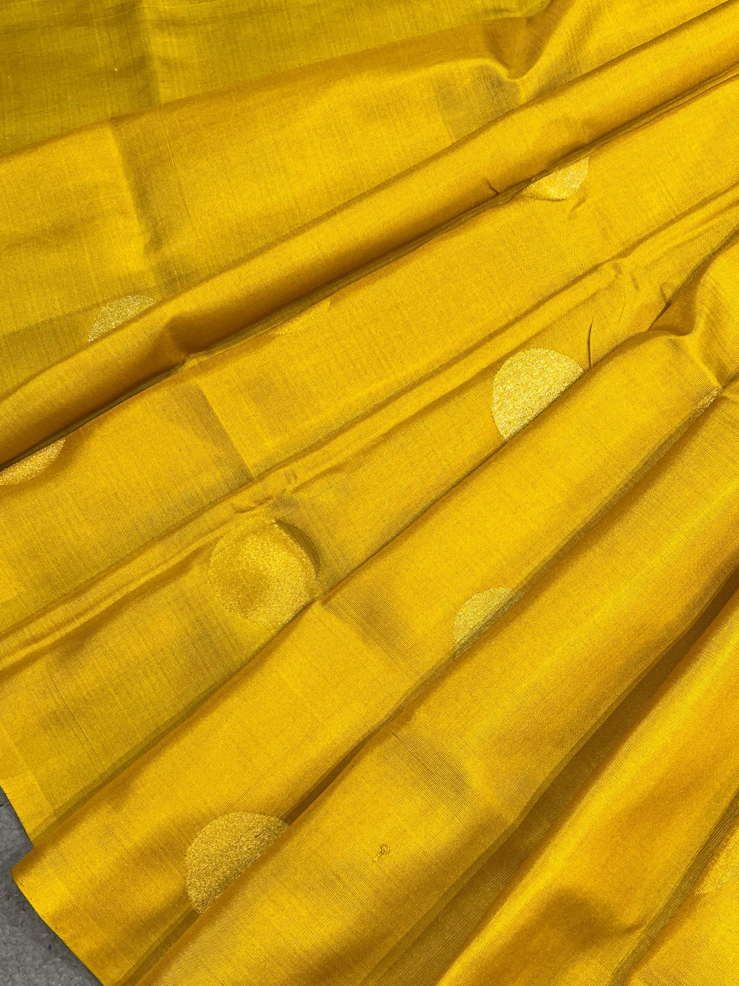 MUSTARD YELLOW SILK PURE HANDLOOM UPPADA JAMDANI SAREE