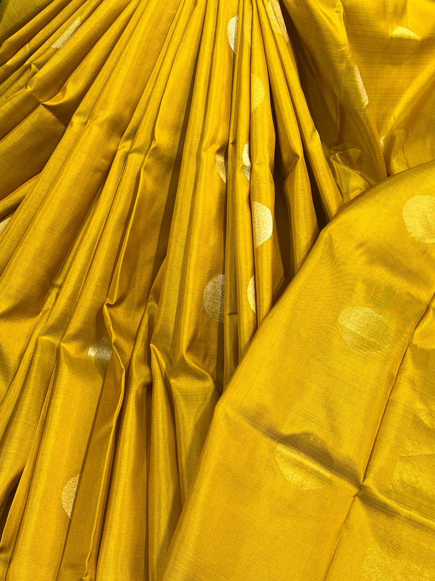 MUSTARD YELLOW SILK PURE HANDLOOM UPPADA JAMDANI SAREE