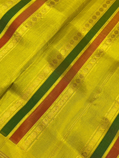 GREEN SICO PURE HANDLOOM GADWAL SAREE