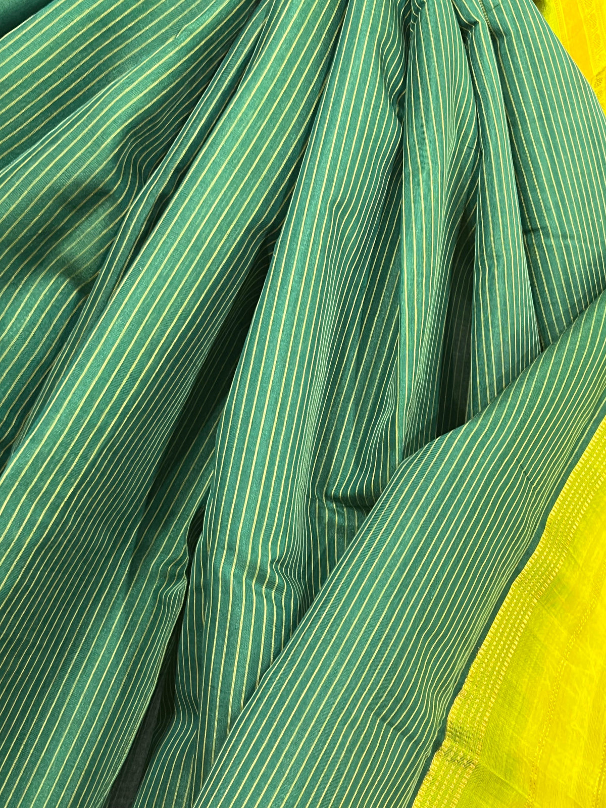 GREEN SICO PURE HANDLOOM GADWAL SAREE