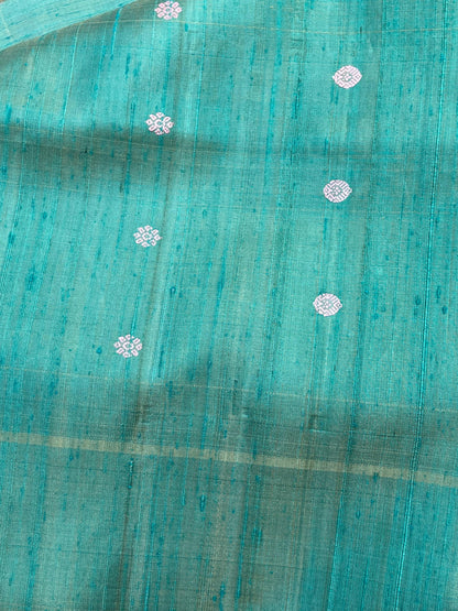 BLUSH PINK SILK PURE HANDLOO GADWAL SAREE