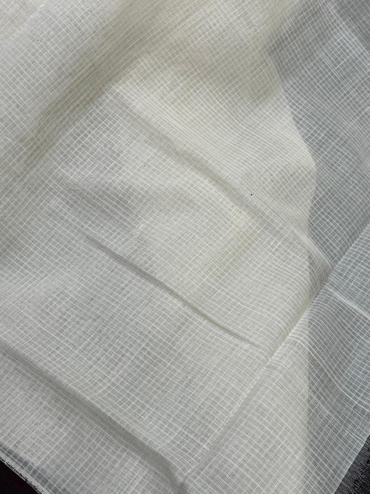 IVORY COTTON PURE HANDLOOM GADWAL SAREE