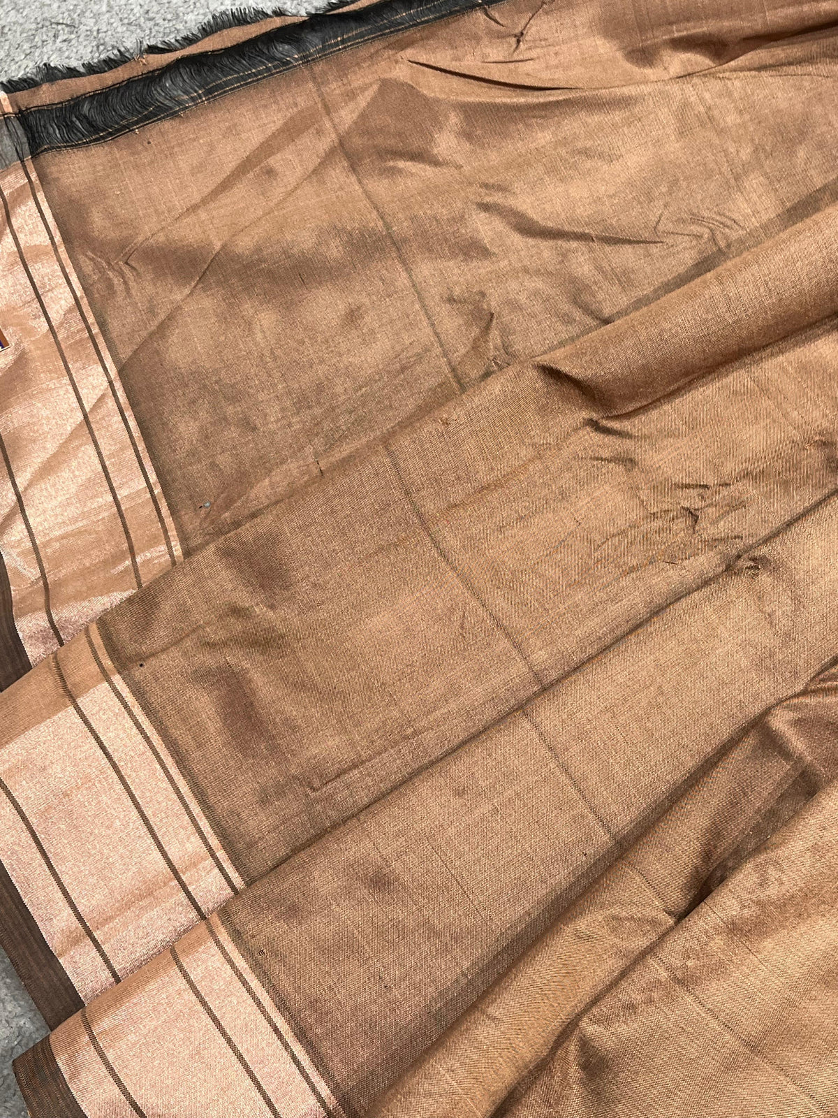 CHOCHLATE BROWN SILK PURE HANDLOOM PAITHANI SAREE