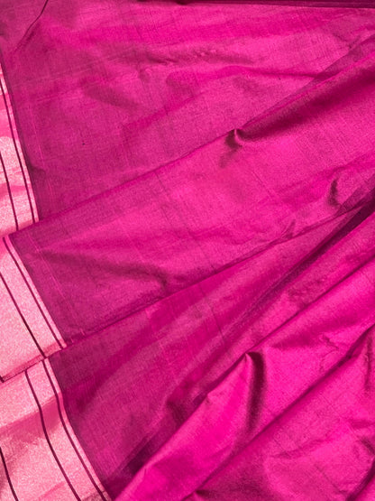 MAGENTA PINK SILK PURE HANDLOOM PAITHANI SAREE