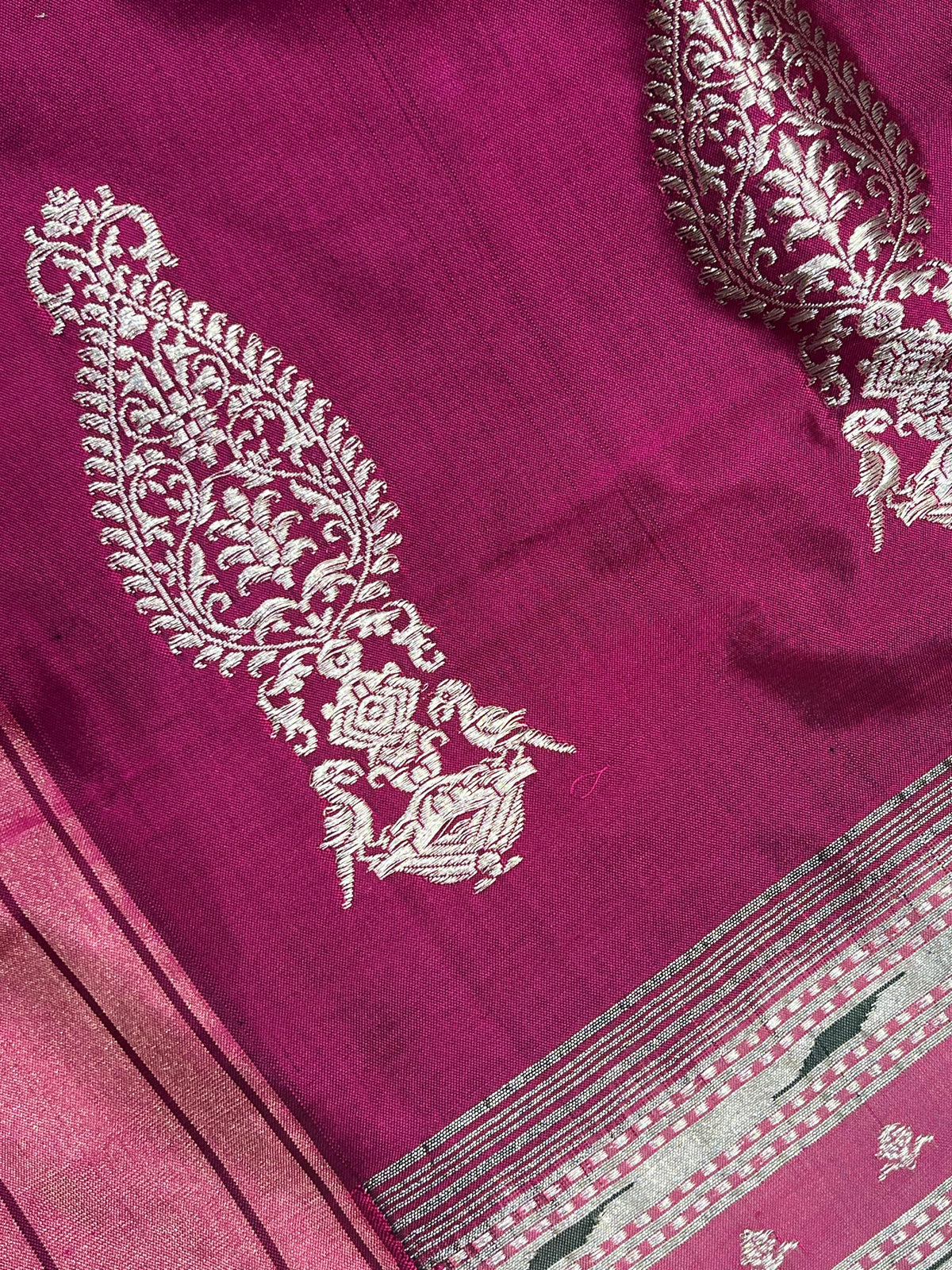 MAGENTA PINK SILK PURE HANDLOOM PAITHANI SAREE