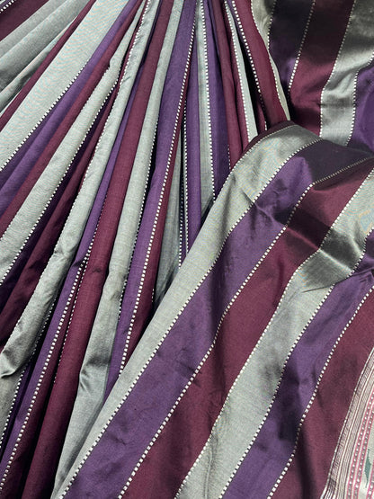DEEP WINE PURPLE SILK PURE HANDLOOM PAITHANI SAREE