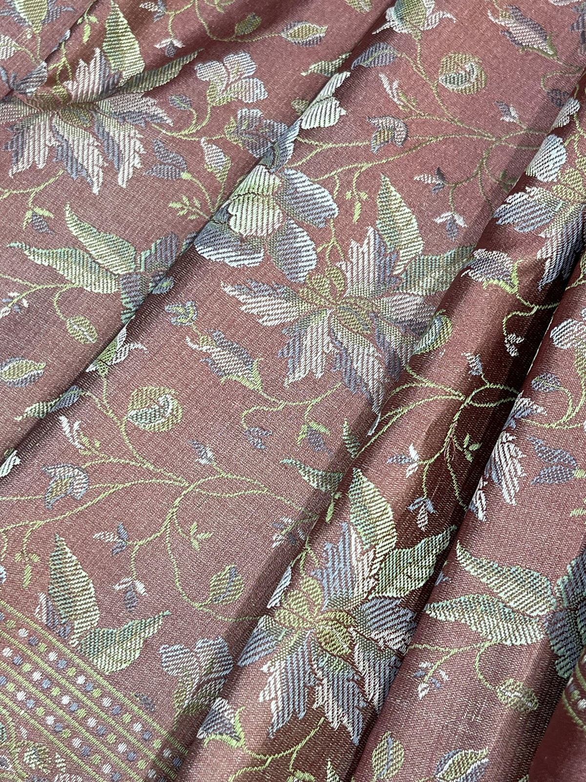 DUSTY ROSE PINK TANCHOI PURE HANDLOOM BANARASI SAREE