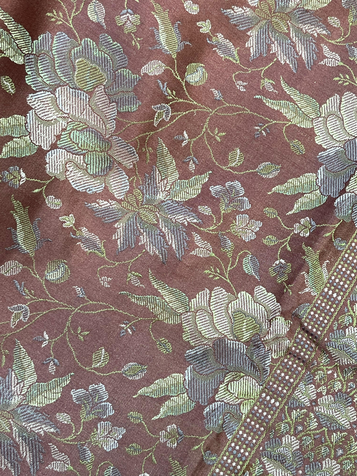 DUSTY ROSE PINK TANCHOI PURE HANDLOOM BANARASI SAREE
