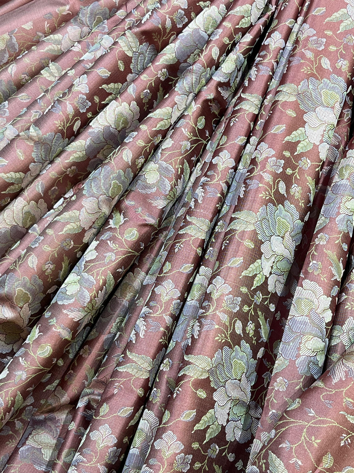 DUSTY ROSE PINK TANCHOI PURE HANDLOOM BANARASI SAREE