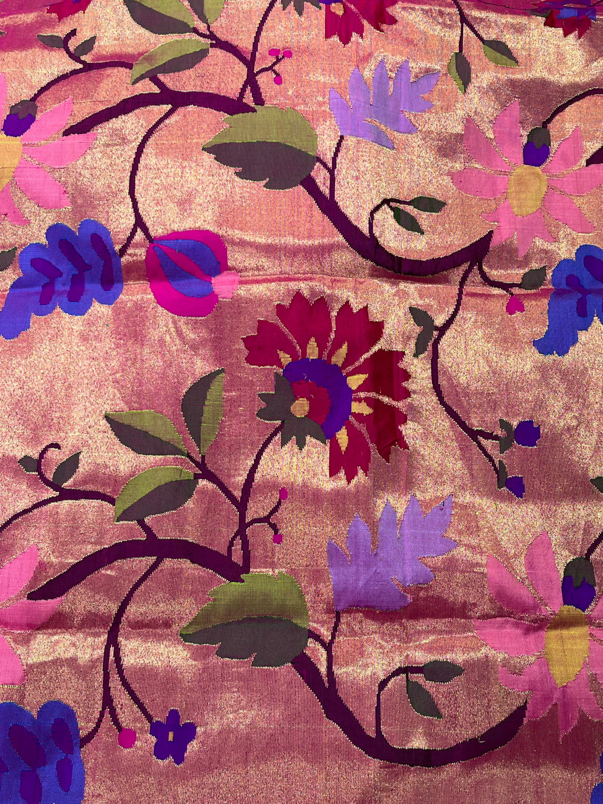 MAGENTA PINK SILK PURE HANDLOOM PAITHANI DUPATTA