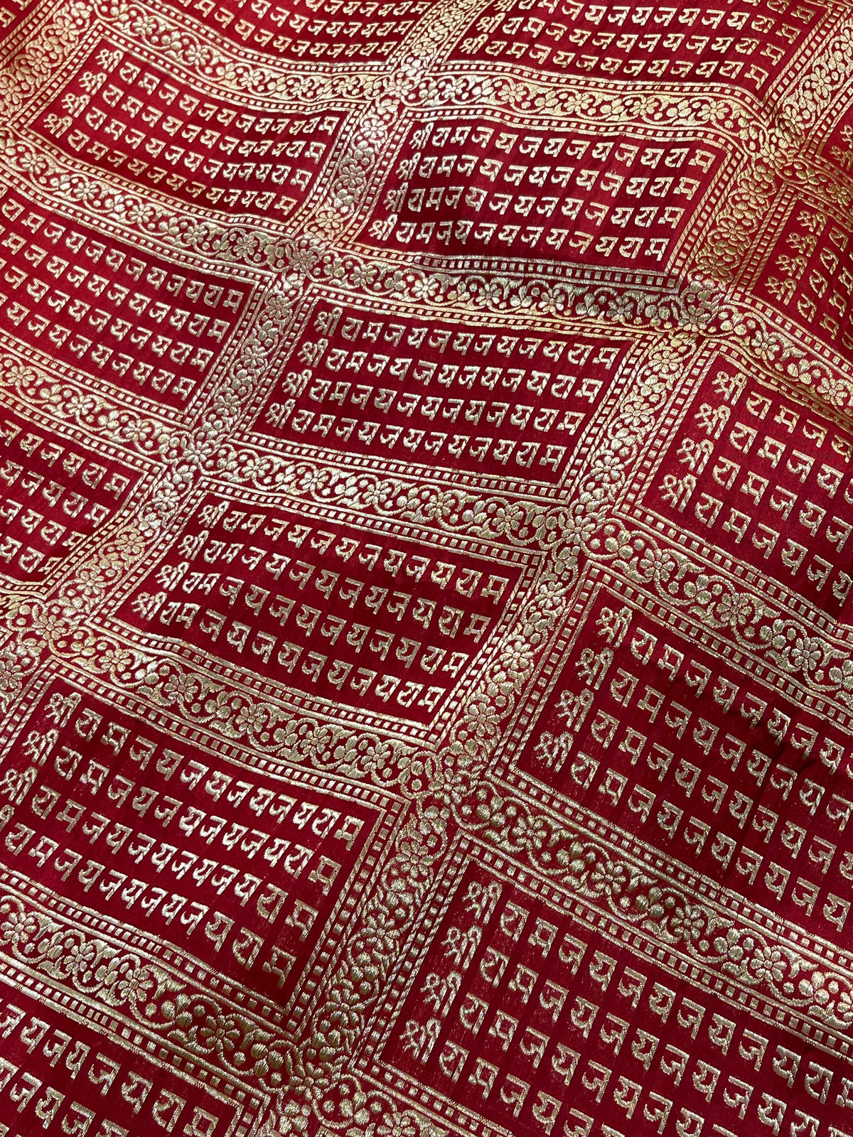 RED SILK PURE HANDLOOM BANARASI DUPATTA
