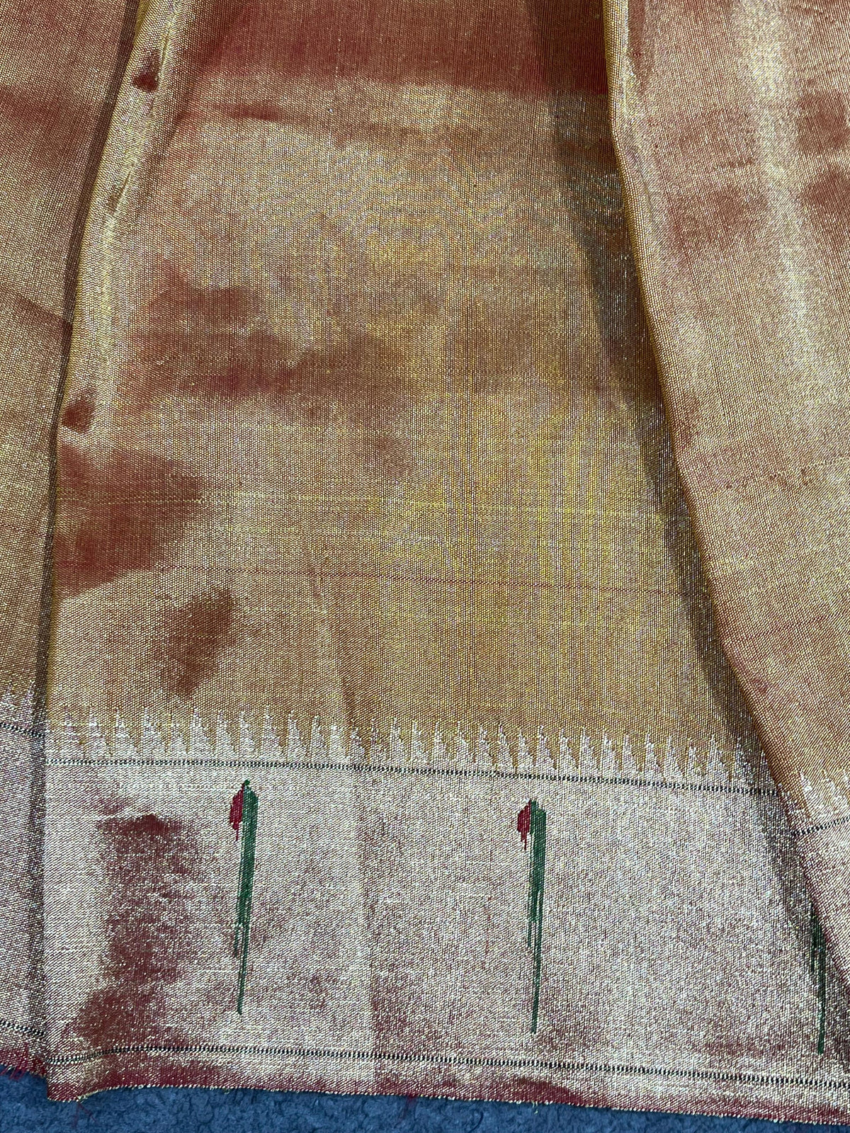 ANTIQUE GOLD SILK PURE HANDLOOM PAITHANI DUPATTA