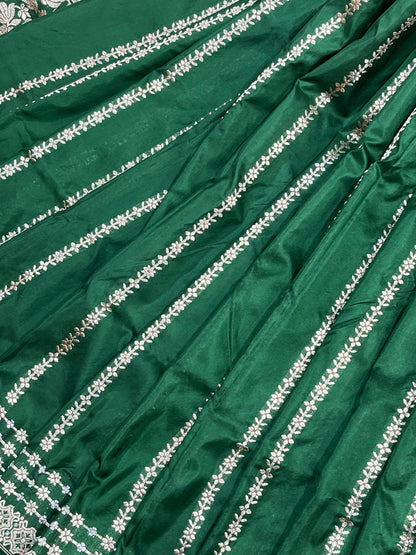 GREEN SILK PURE HANDLOOM BANARASI SAREE