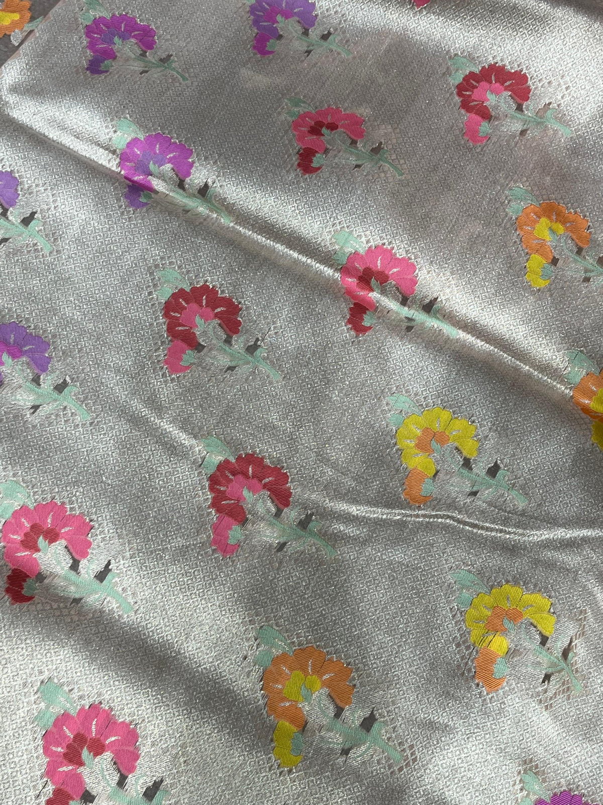DUSTY ROSE PINK KORA PURE HANDLOOM BANARASI SAREE