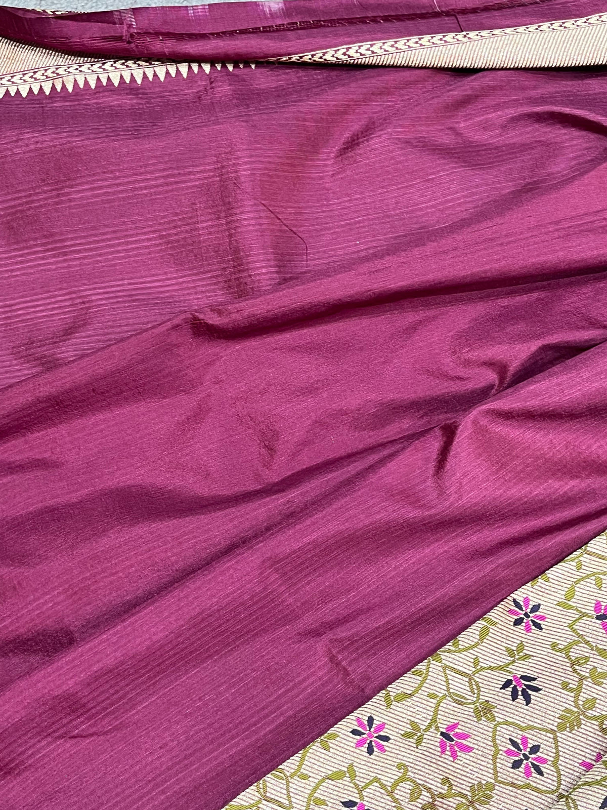 IVORY BEIGE SILK PURE HANDLOOM BANARASI SAREE