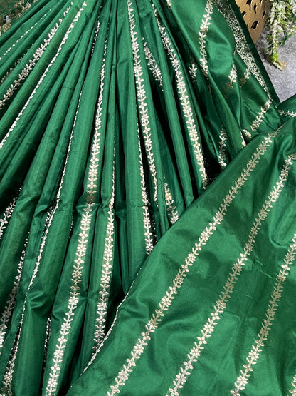 GREEN SILK PURE HANDLOOM BANARASI SAREE