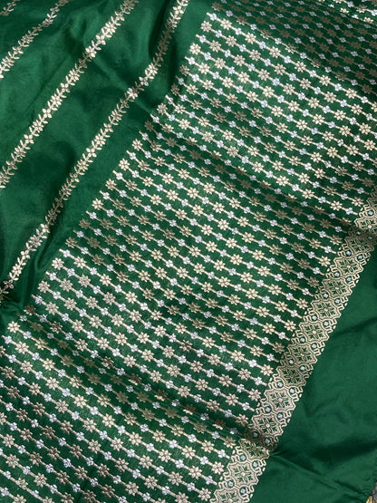 GREEN SILK PURE HANDLOOM BANARASI SAREE