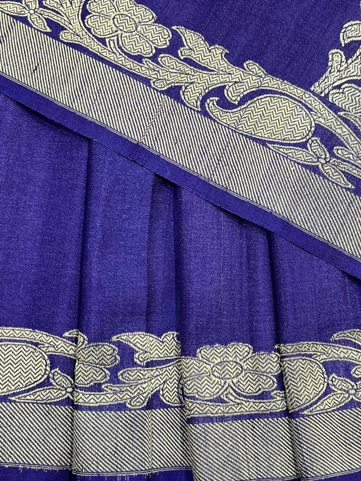 ROYAL PURPLE TASSAR GEORGETTE PURE HANDLOOM BANARASI SAREE