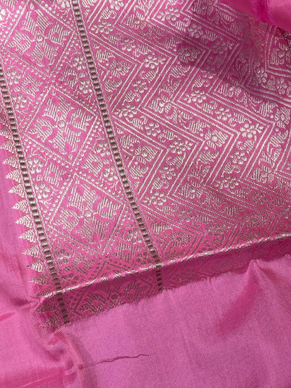 PINK SILK PURE HANDLOOM BANARASI SAREE
