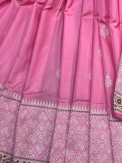 PINK SILK PURE HANDLOOM BANARASI SAREE