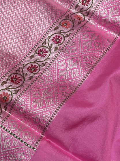 PINK SILK PURE HANDLOOM BANARASI SAREE