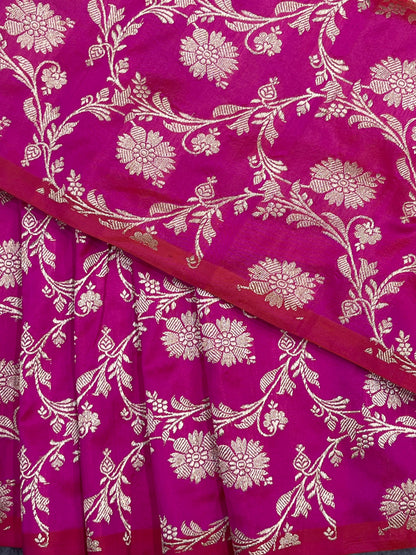 IVORY TISSUE SILK PURE HANDLOOM BANARASI SAREE