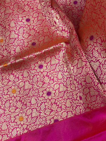 IVORY TISSUE SILK PURE HANDLOOM BANARASI SAREE