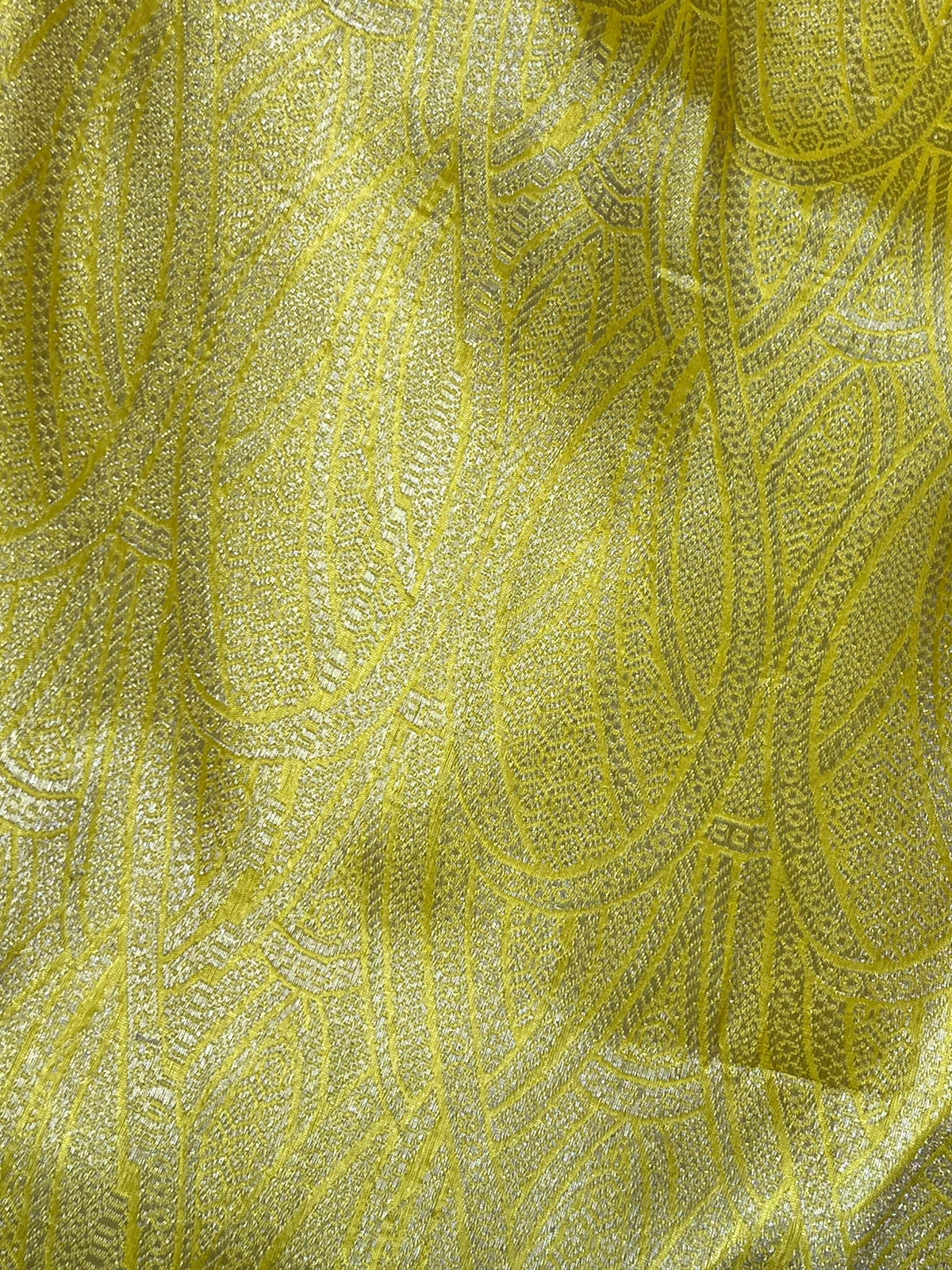 YELLOW SILK PURE HANDLOOM BANARASI SAREE