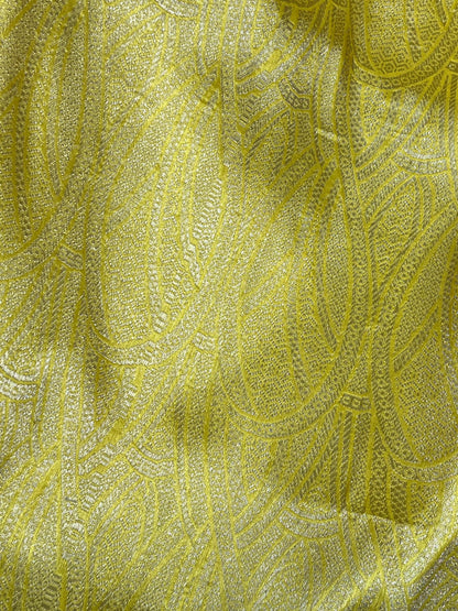 YELLOW SILK PURE HANDLOOM BANARASI SAREE