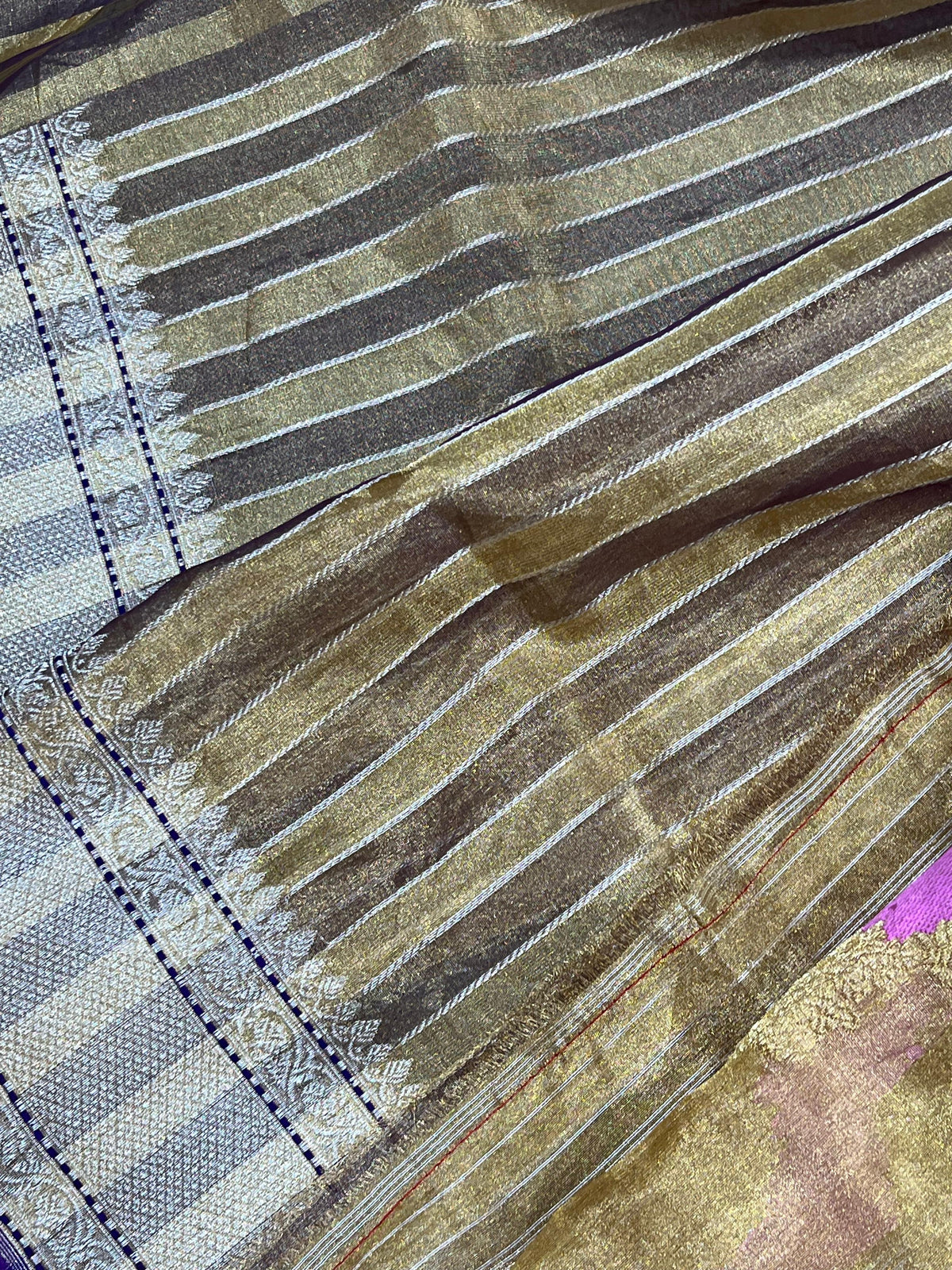 ANTIQUE GILD TISSUE RANGCART PURE HANDLOOM BANARASI SAREE